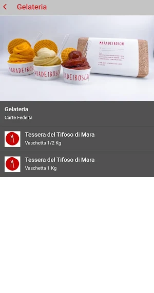 APP Gelateria Mara dei Boschi Screenshot 2