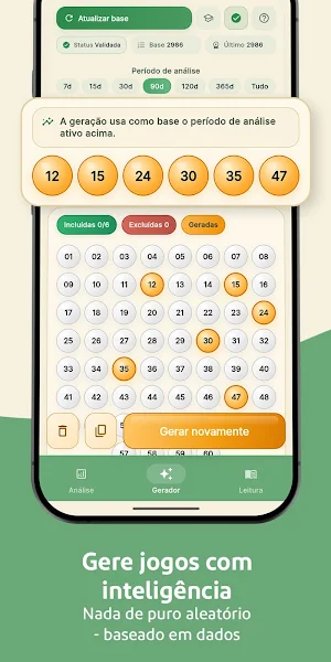 Gerador Mega Sena: Visão Screenshot 2