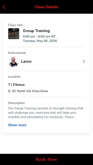 T I Fitness Screenshot 2