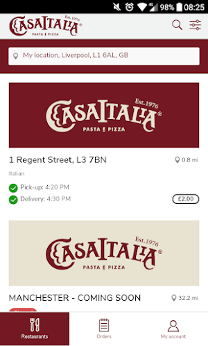 Casa Italia Delivery Screenshot 0