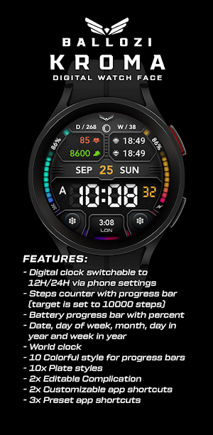 BALLOZI KROMA Watch Face Screenshot 1