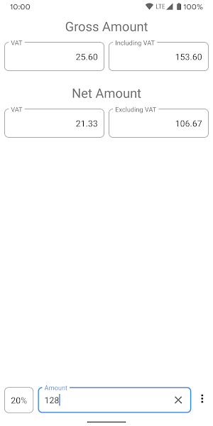 VAT Calculator Screenshot 1
