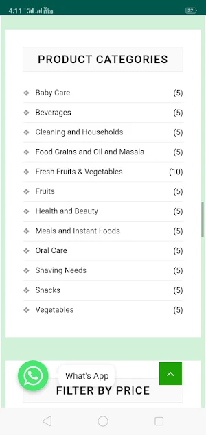 srivanaparvathystores.com Screenshot 1