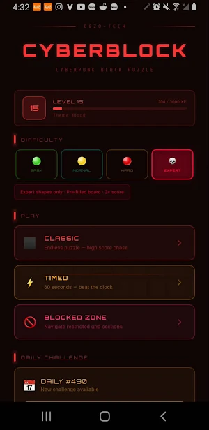CyberBlock: Cyberpunk Puzzle Screenshot 2