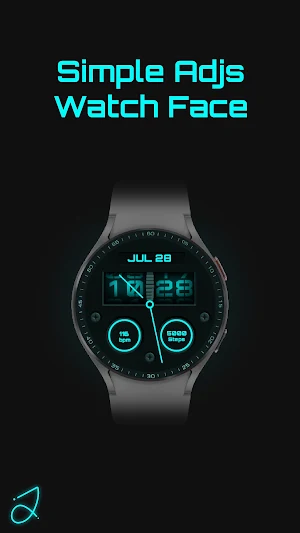 Simple Adjs Watch Face Screenshot 0