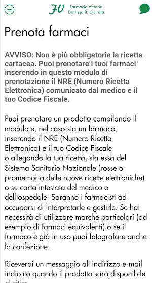 Farmacia Vittoria Cicirata Screenshot 2