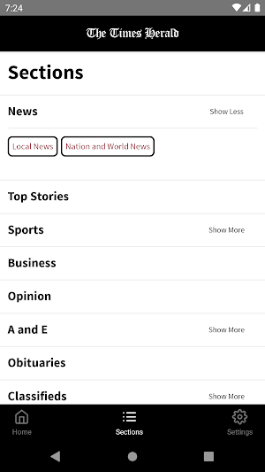 The Times Herald for Android Screenshot 2