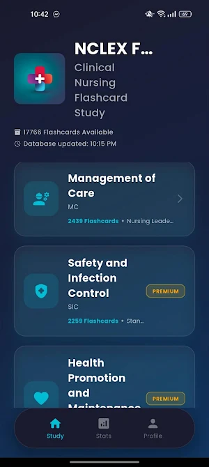 NCLEX Flashcards - RN Study Screenshot 0