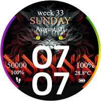 Animated Wolf Eye Watch Face