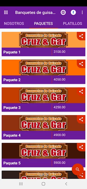 Banquetes de guisos Cruz & Gar Screenshot 3