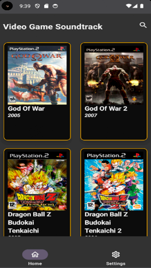 Videogame Soundtrack Listener Screenshot 1