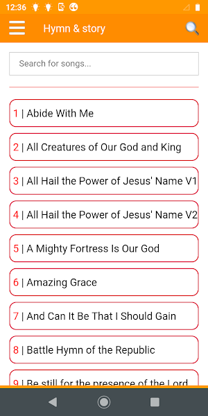 Hymns and stories behind them Screenshot 0