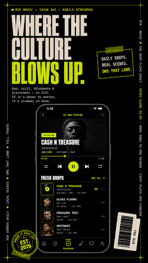 BTR Music: Hip Hop & Afrobeats Screenshot 0