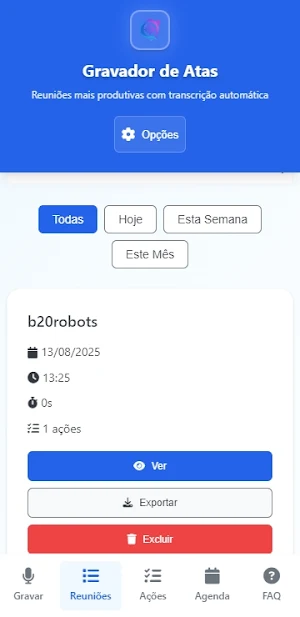 Gravador de Atas de Renião Screenshot 2