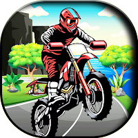 Stunt bike rider in jungle