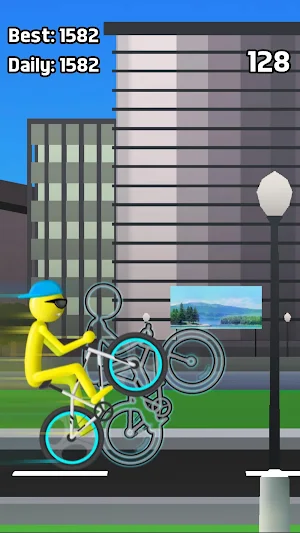Stickman Bike Wheelie Screenshot 2