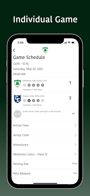 Oklahoma Celtic Soccer Screenshot 1