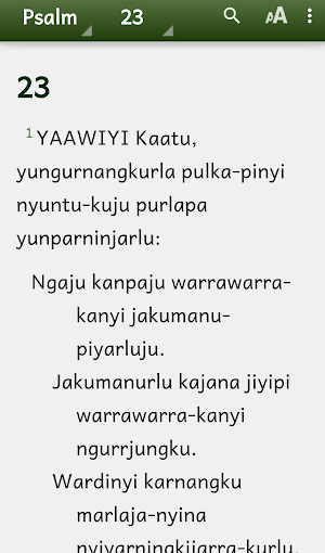 Warlpiri Bible OT portions and Screenshot 0