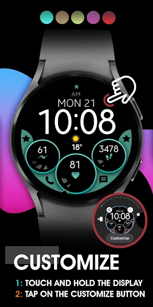 Digital Rose Gold 2 Watch Face Screenshot 2
