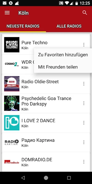 Radiosender Köln  - Deutschland Screenshot 1