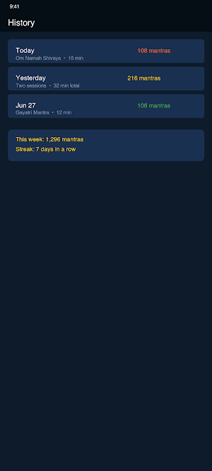 Mantra Counter Screenshot 2