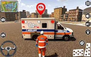Emergency Ambulance Driving 3D Screenshot 0