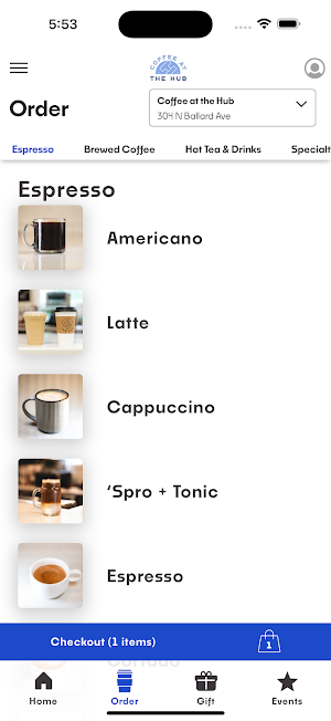 Coffee at the Hub Screenshot 2
