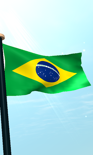 Brazil Flag 3D Free Wallpaper Screenshot 3