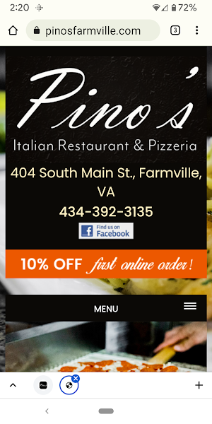 Pino's Italian Restaurant Screenshot 2