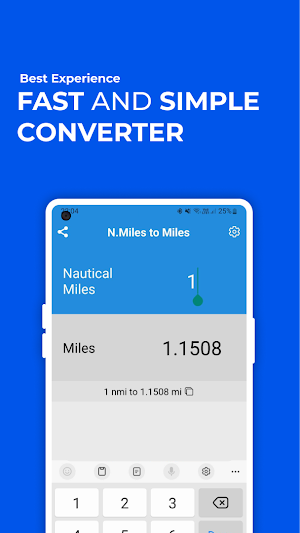 Nautical Miles to Miles Screenshot 0