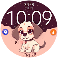 Cute Dog digital watch face