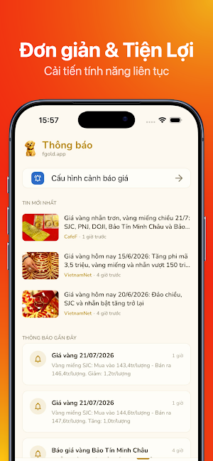 Cậu Vàng: Giá Vàng & Ngoại Tệ Screenshot 1