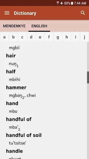Mendenkye-English Dictionary Screenshot 3