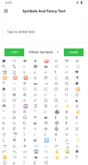 Cool Symbols & Characters  ツ Screenshot 1