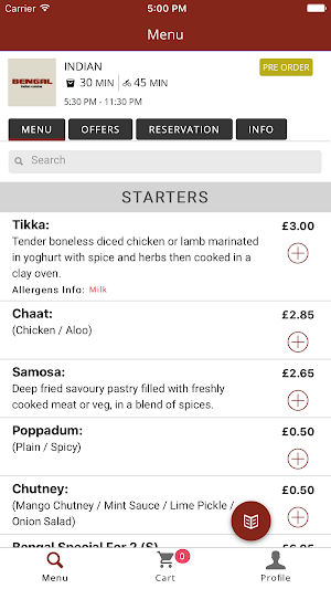 Bengal Indian Cuisine Screenshot 0