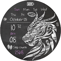 BFF82- Blackboard Art Dragon