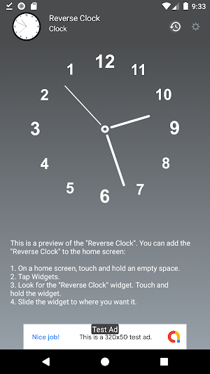 Reverse Clock Screenshot 0