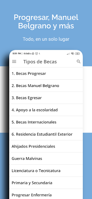 Beca Progresar App Screenshot 3