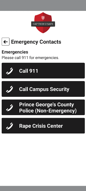Cap Tech U Safe Screenshot 1
