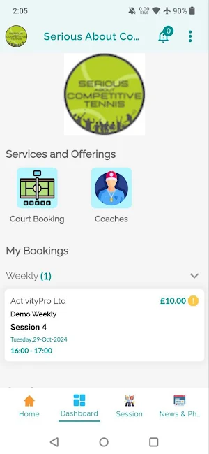 SAC Tennis Screenshot 1