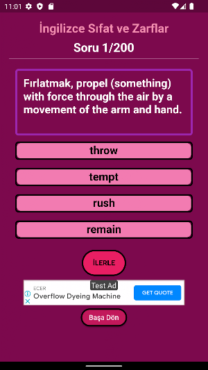 English Turkish Words Screenshot 2