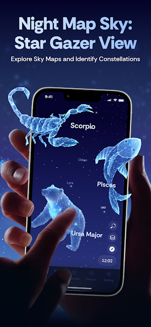 Night Map Sky: Star Gazer View Screenshot 0