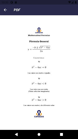 Mathematical Formulae Screenshot 2