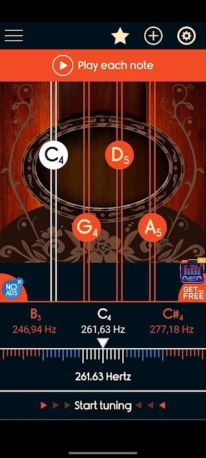 Mandolin Tuner Screenshot 2