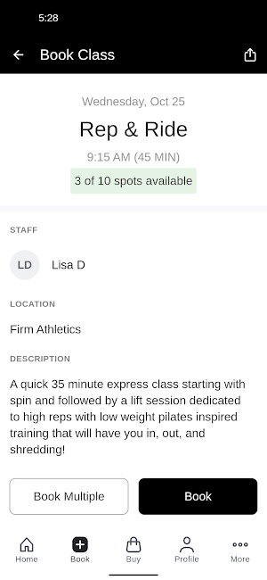 Firm Athletics LV Screenshot 2