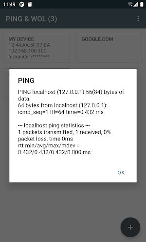 Ping & WOL Screenshot 2