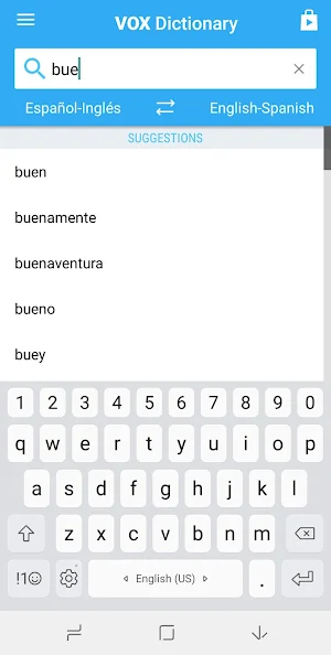 English-Spanish Dictionary Screenshot 1