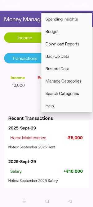 Money Manager Screenshot 3