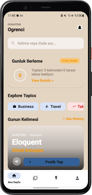 Linguist: AI Vocabulary Screenshot 1