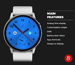 Metallic Blue Watch Face screenshot 2